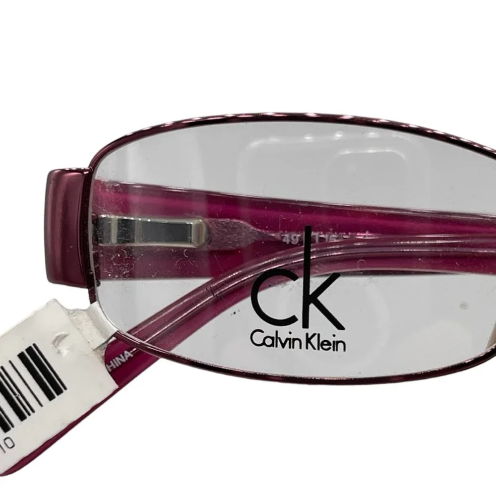 NWT CK Children's Eyeglass Frame Calvin Klein Metallic Pink/Purple Metal Frames